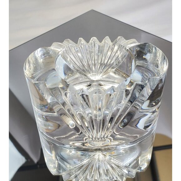 Vintage Mikasa Votive Candle Holder Lead Crystal Cut Clear Glass Heavy - Picture 4 of 7